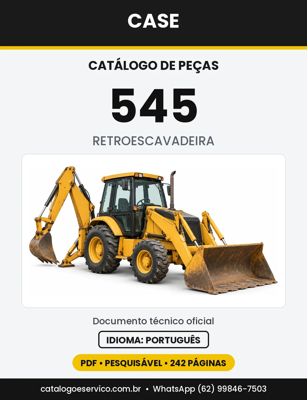 Catálogo de Peças Case 545 — versão 545 — Série DAH5416045 em diante