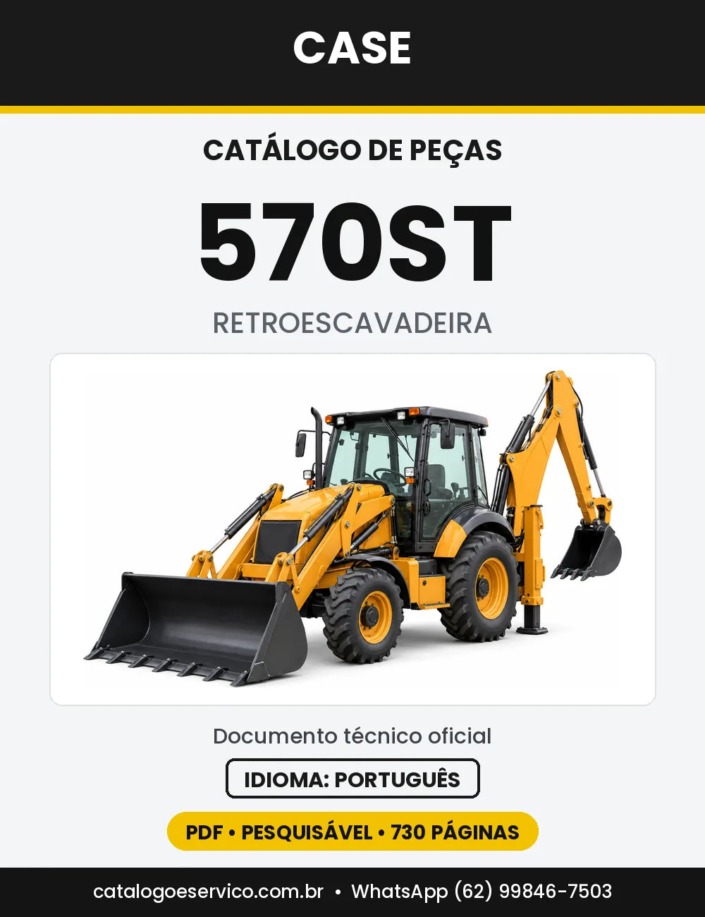 Catálogo de Peças Case 570ST — capa do catálogo em PDF