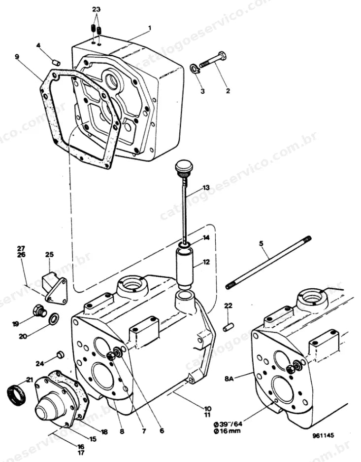 Catálogo de Peças Case 580G Construction King — vista explodida de peças, imagem 2