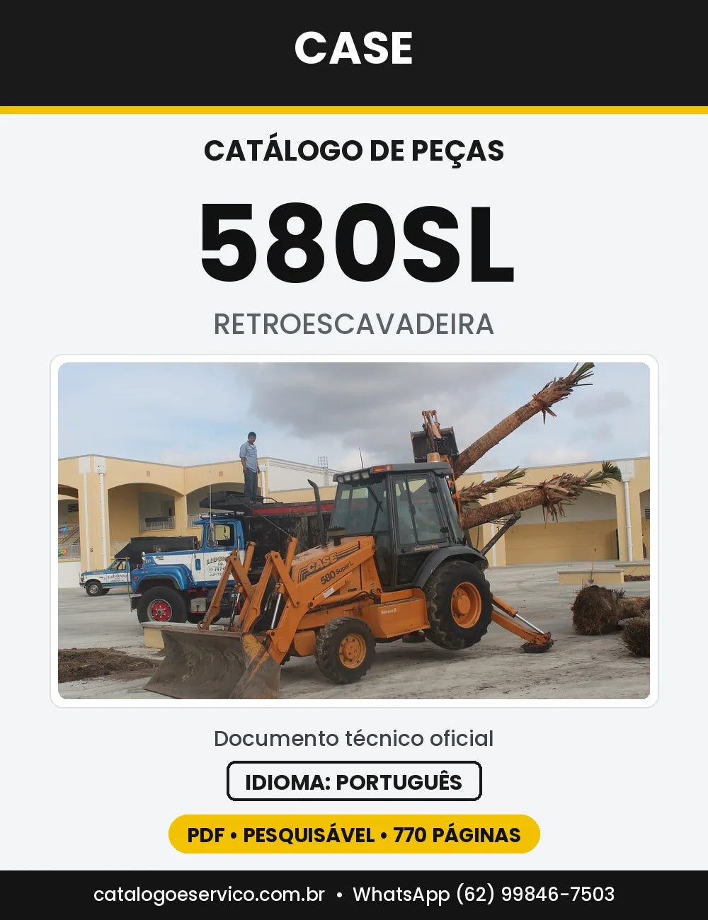 Catálogo de Peças Case 580SL (Série 2 e 1998-2000) — versão 580SL Série 2 — série JJG0258464 em diante