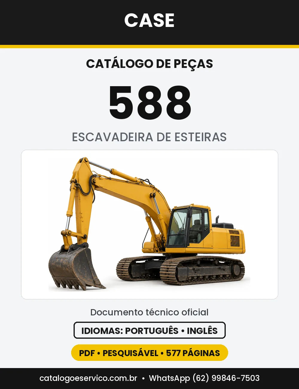 Catálogo de Peças Case 588 — capa do catálogo em PDF