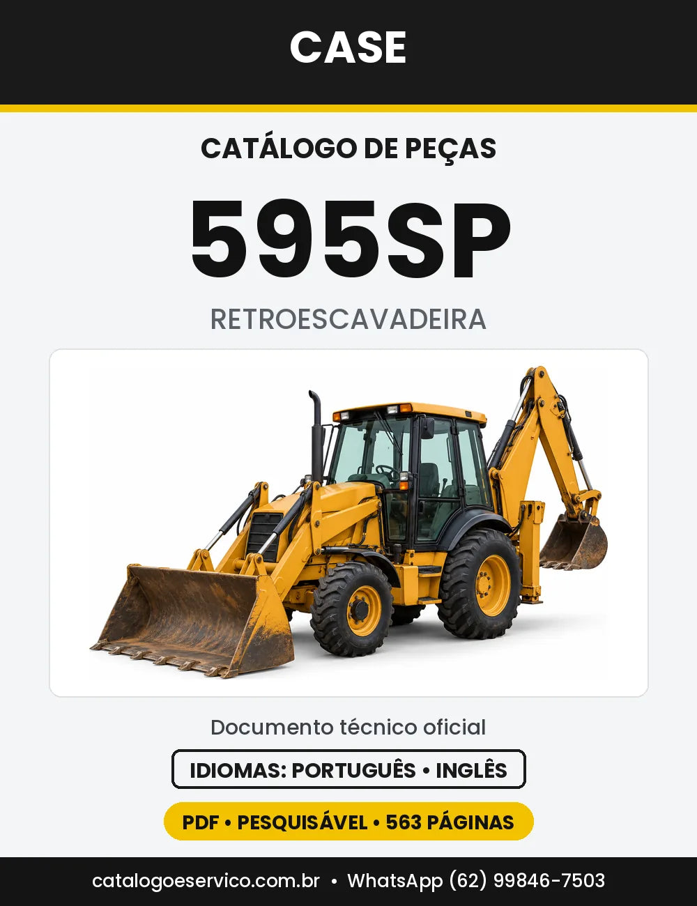Catálogo de Peças Case 595SP — capa do catálogo em PDF