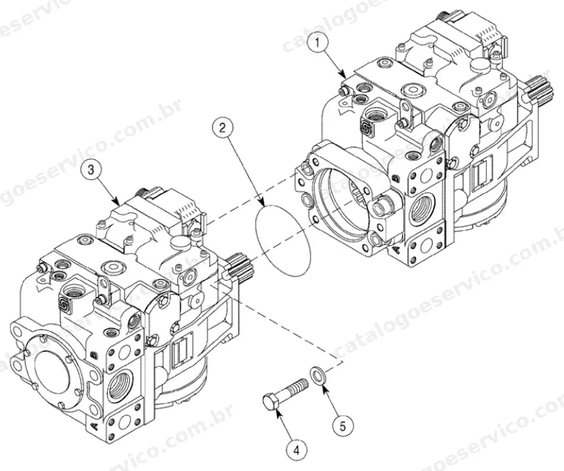 Catálogo de Peças Case 6030 — vista explodida de peças, imagem 3
