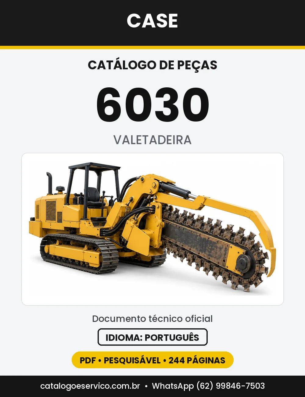 Catálogo de Peças Case 6030 — capa do catálogo em PDF