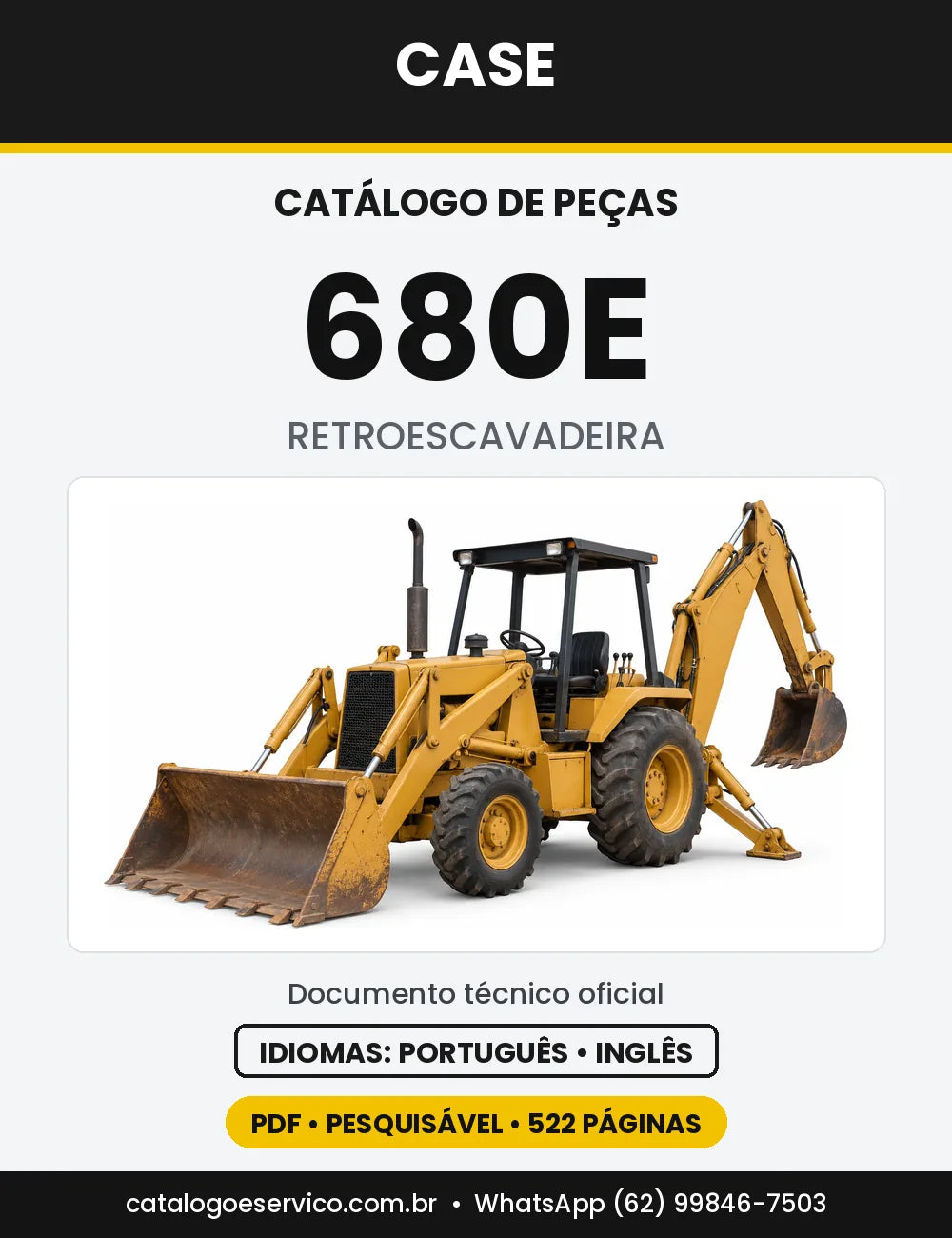 Catálogo de Peças Case 680E — capa do catálogo em PDF