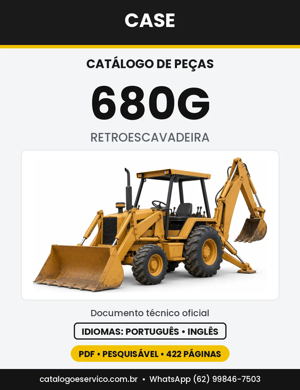 Catálogo de Peças Case 680G — capa do catálogo em PDF