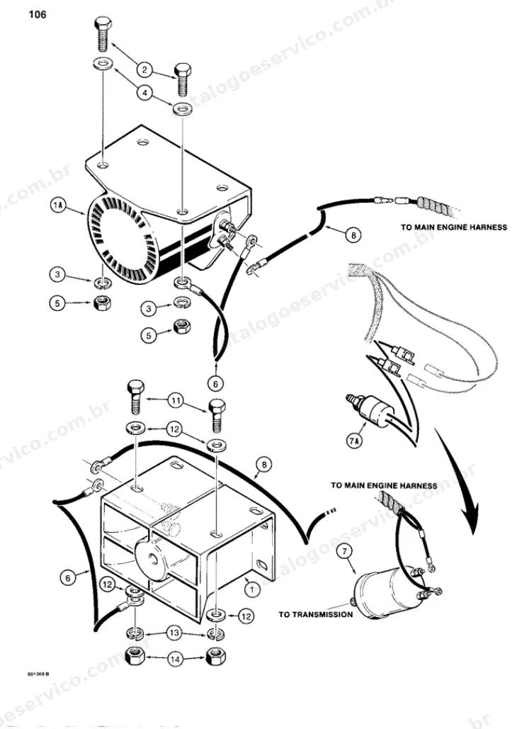 Catálogo de Peças Case 680H — vista explodida de peças, imagem 2