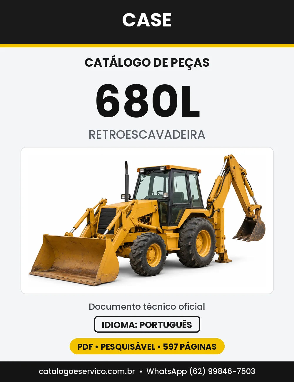 Catálogo de Peças Case 680L — capa do catálogo em PDF
