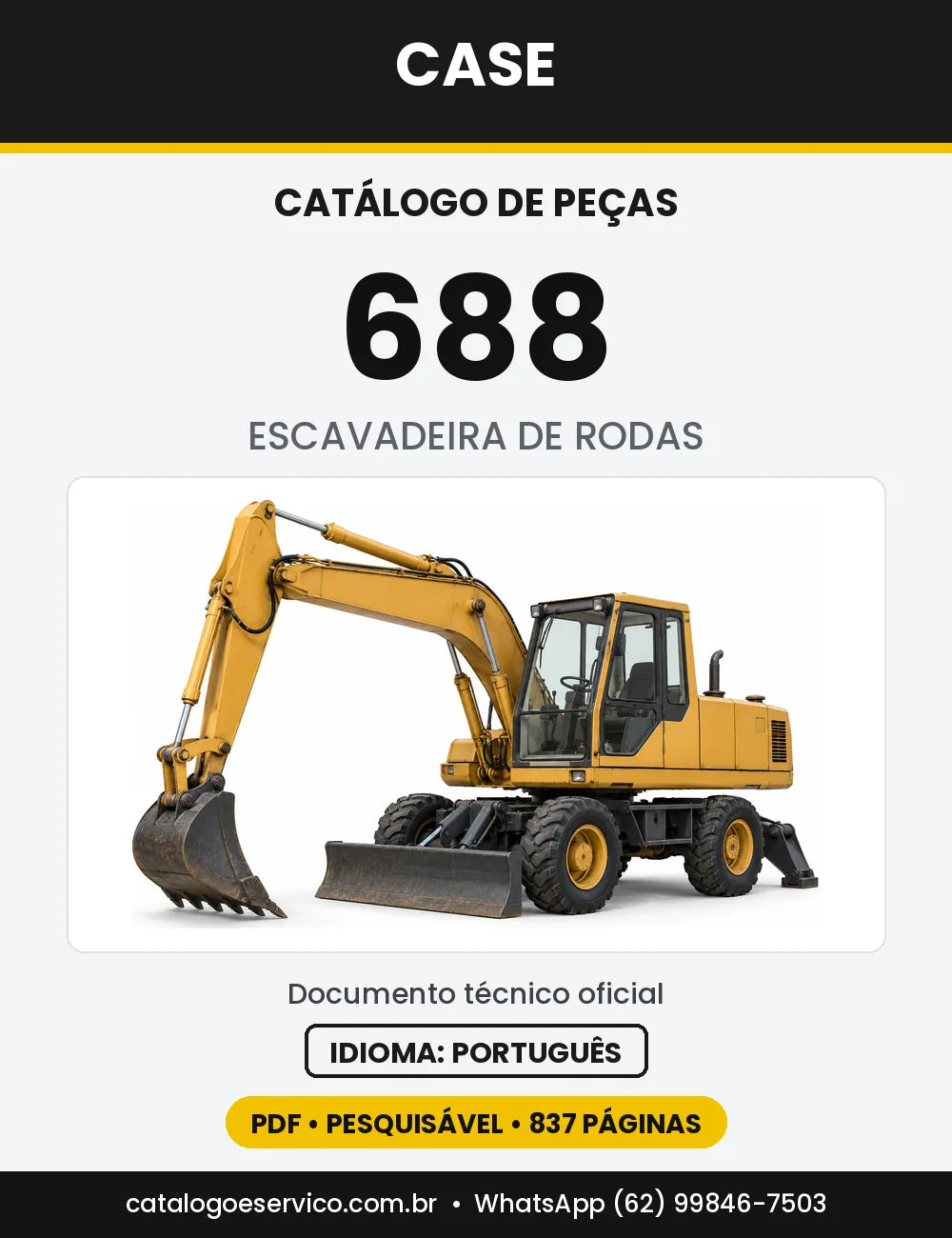 Catálogo de Peças Case 688 a partir da Série 3101 — capa do catálogo em PDF