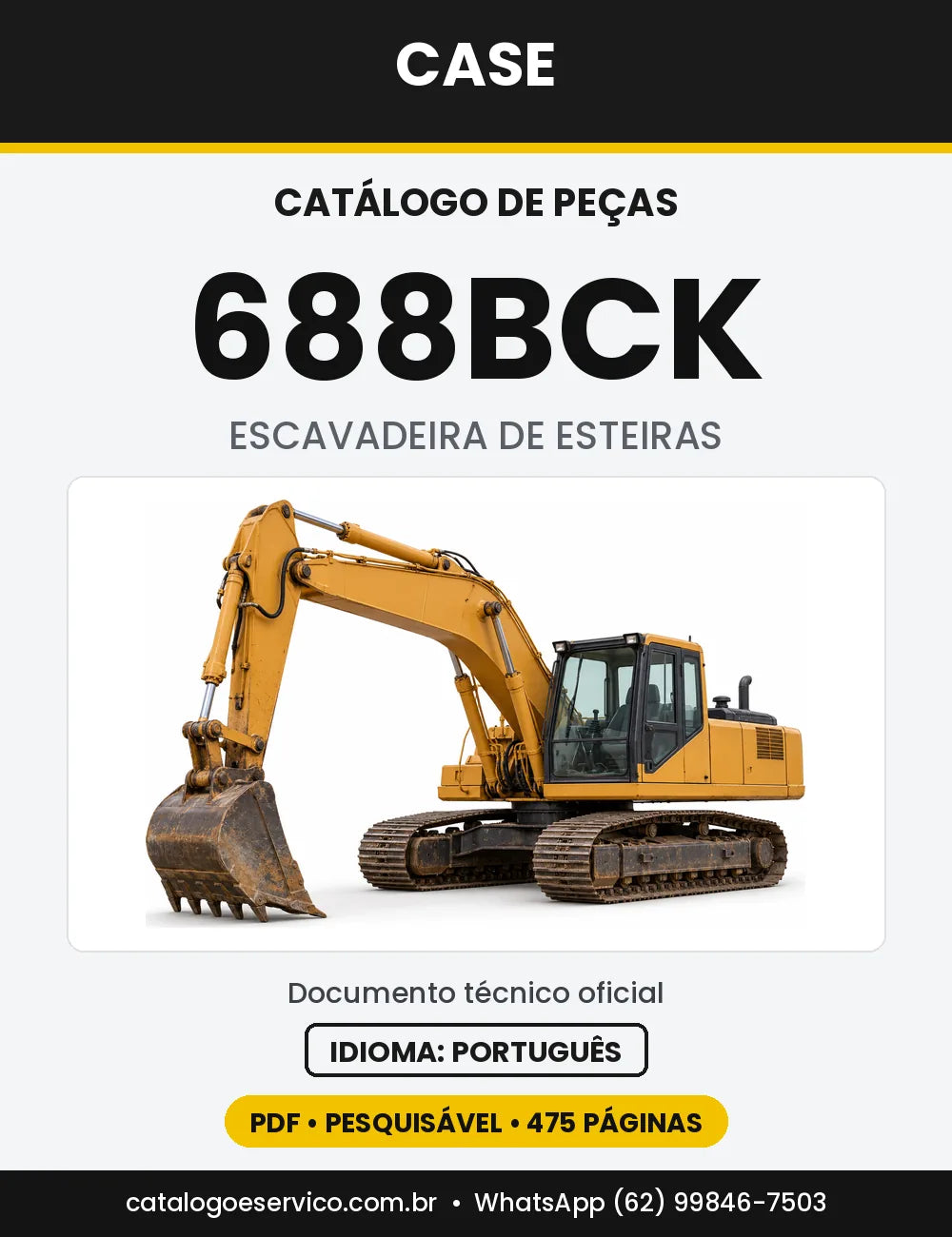 Catálogo de Peças Case 688BCK — capa do catálogo em PDF