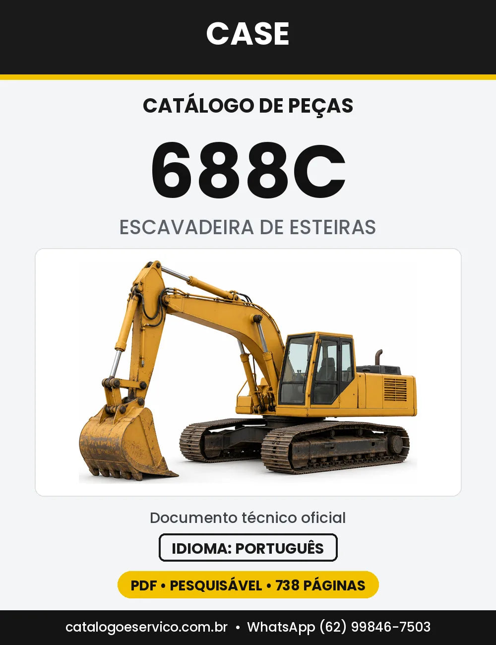 Catálogo de Peças Case 688C — capa do catálogo em PDF
