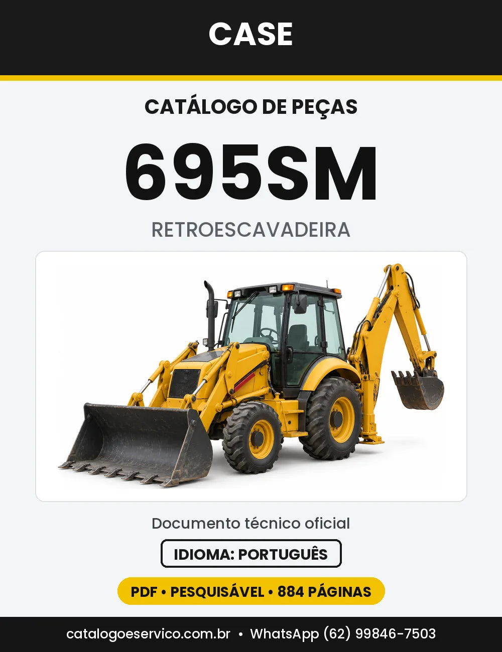 Catálogo de Peças Case 695SM (Super-M e Super-M 4WS) — versão 695SM Super-M — 2001 a 2004