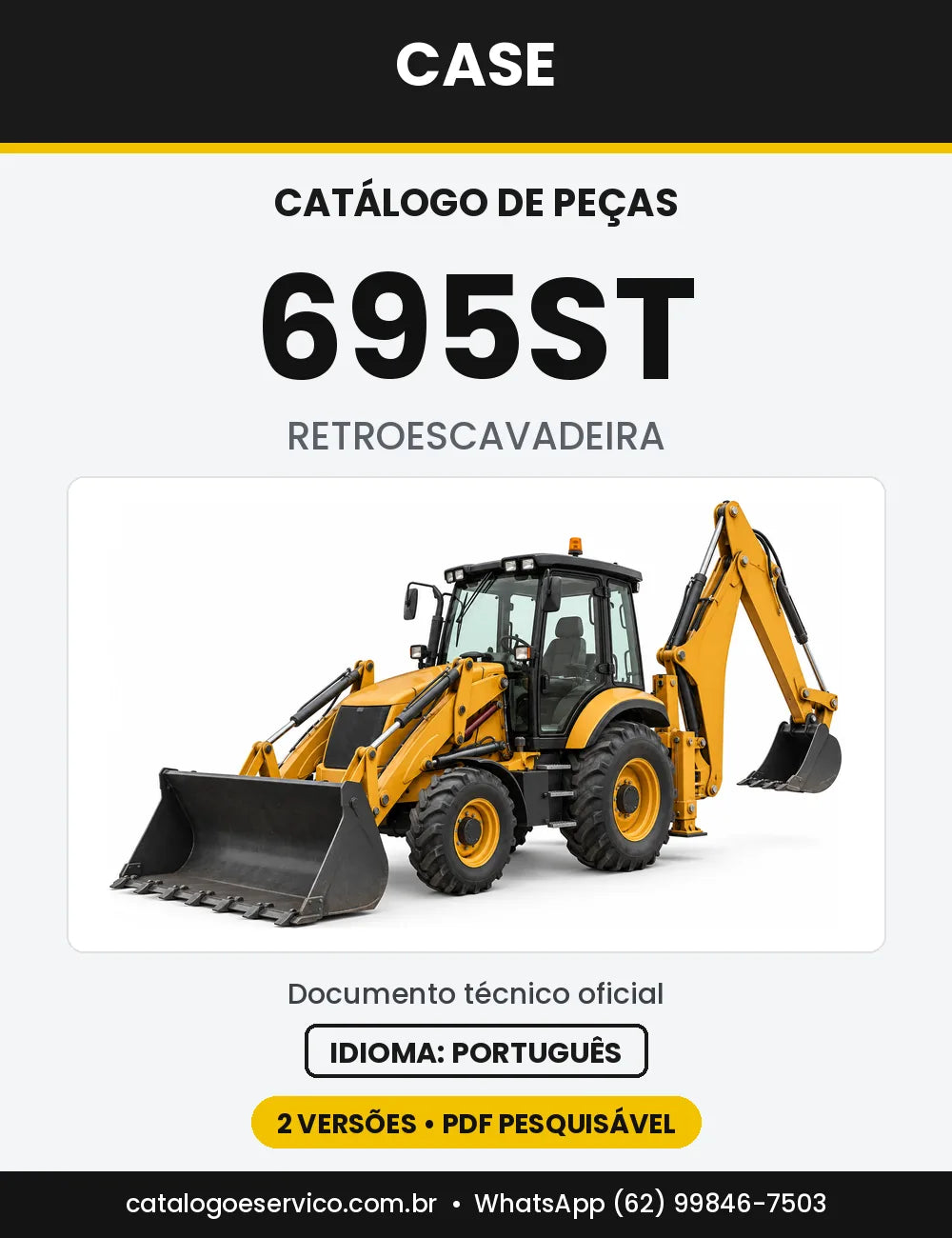 Catálogo de Peças Case 695ST — capa do catálogo em PDF