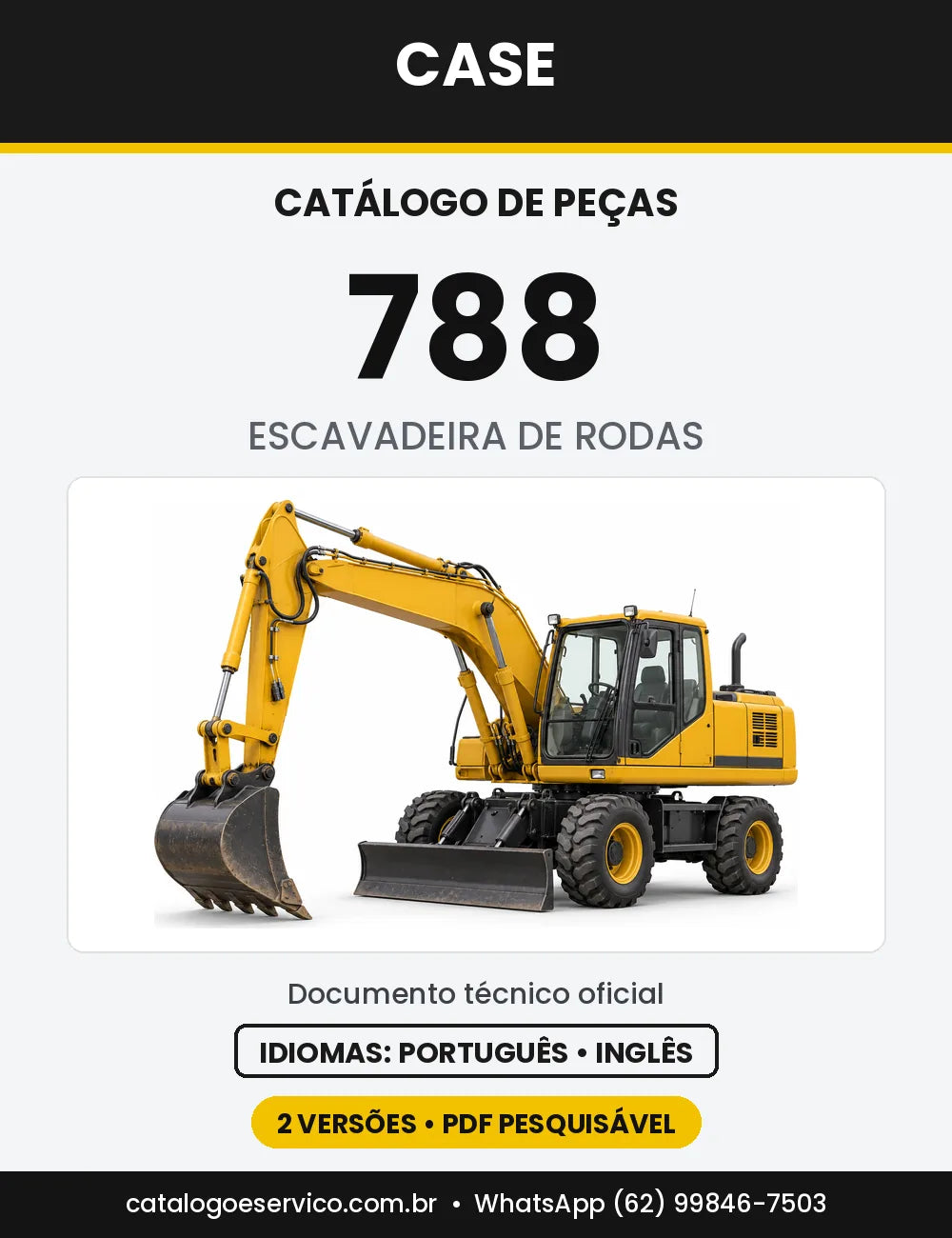 Catálogo de Peças Case 788PSU (Séries CGG0212501 e CGG0229001) — capa do catálogo em PDF