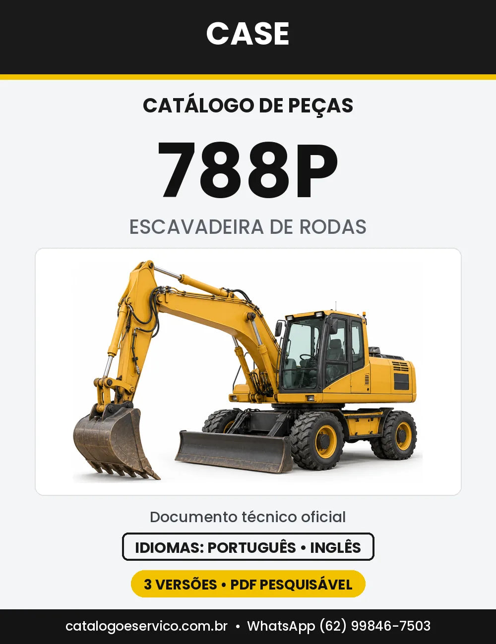 Catálogo de Peças Case 788P (Ferroviária, Séries CGG0211001 e CGG0227501) — capa do catálogo em PDF