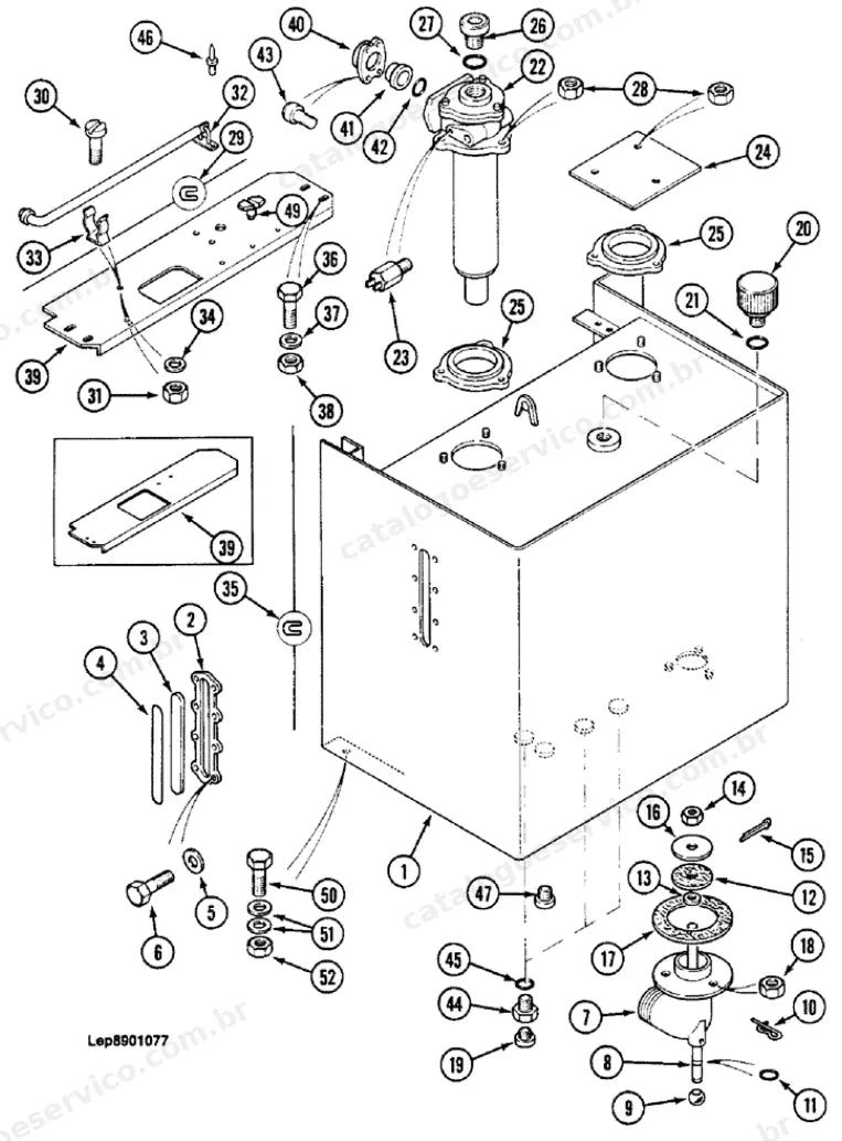Catálogo de Peças Case 81P — vista explodida de peças, imagem 2