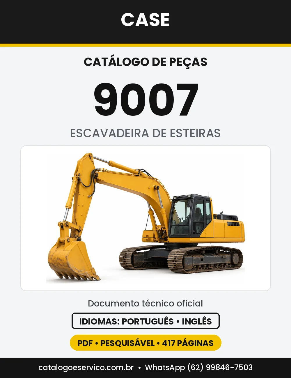 Catálogo de Peças Case 9007 — capa do catálogo em PDF