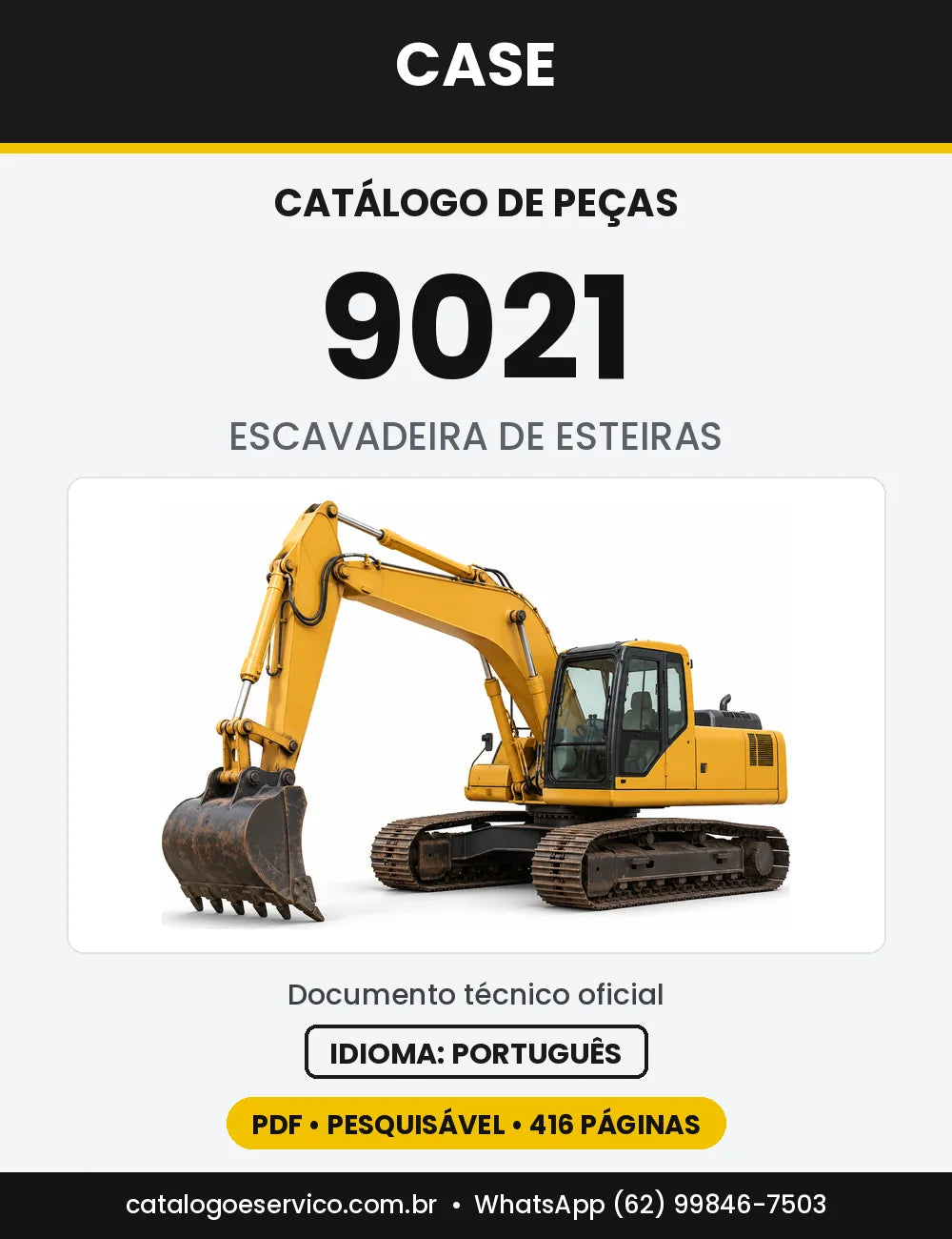 Catálogo de Peças Case 9021 — capa do catálogo em PDF