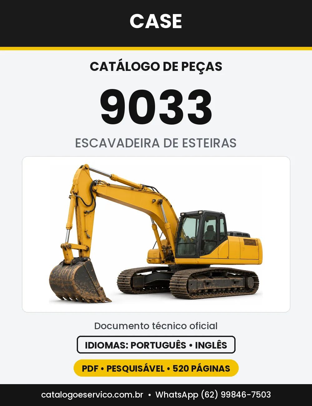 Catálogo de Peças Case 9033 — capa do catálogo em PDF
