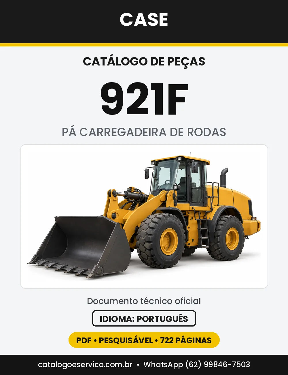 Catálogo de Peças Case 921F Tier 4/4B — versão 921F Tier IV — América do Norte (2010-2016)