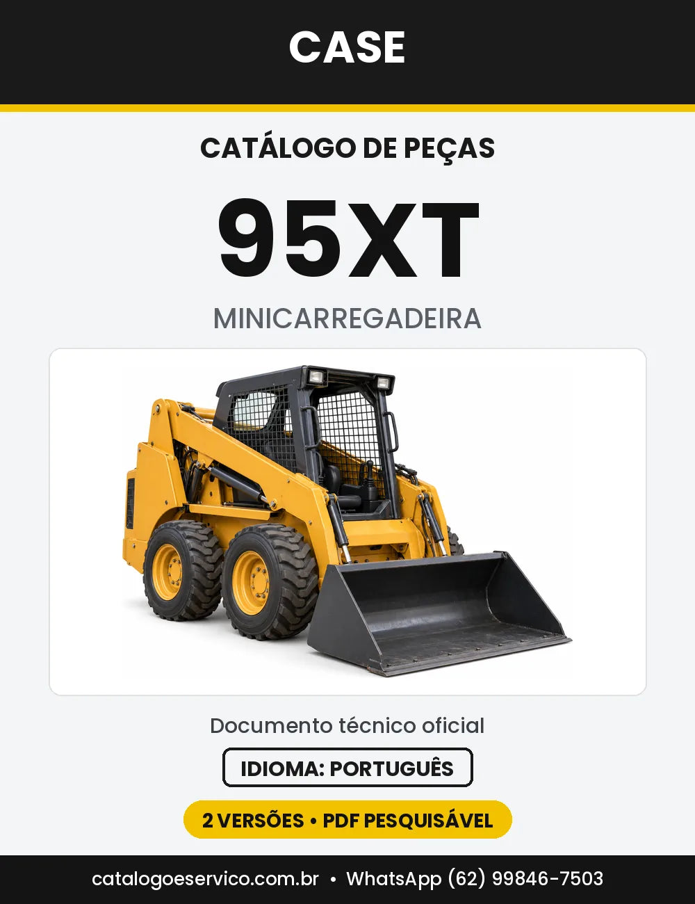 Catálogo de Peças Case 95XT (Por Série e Geral com Acessórios) — capa do catálogo em PDF