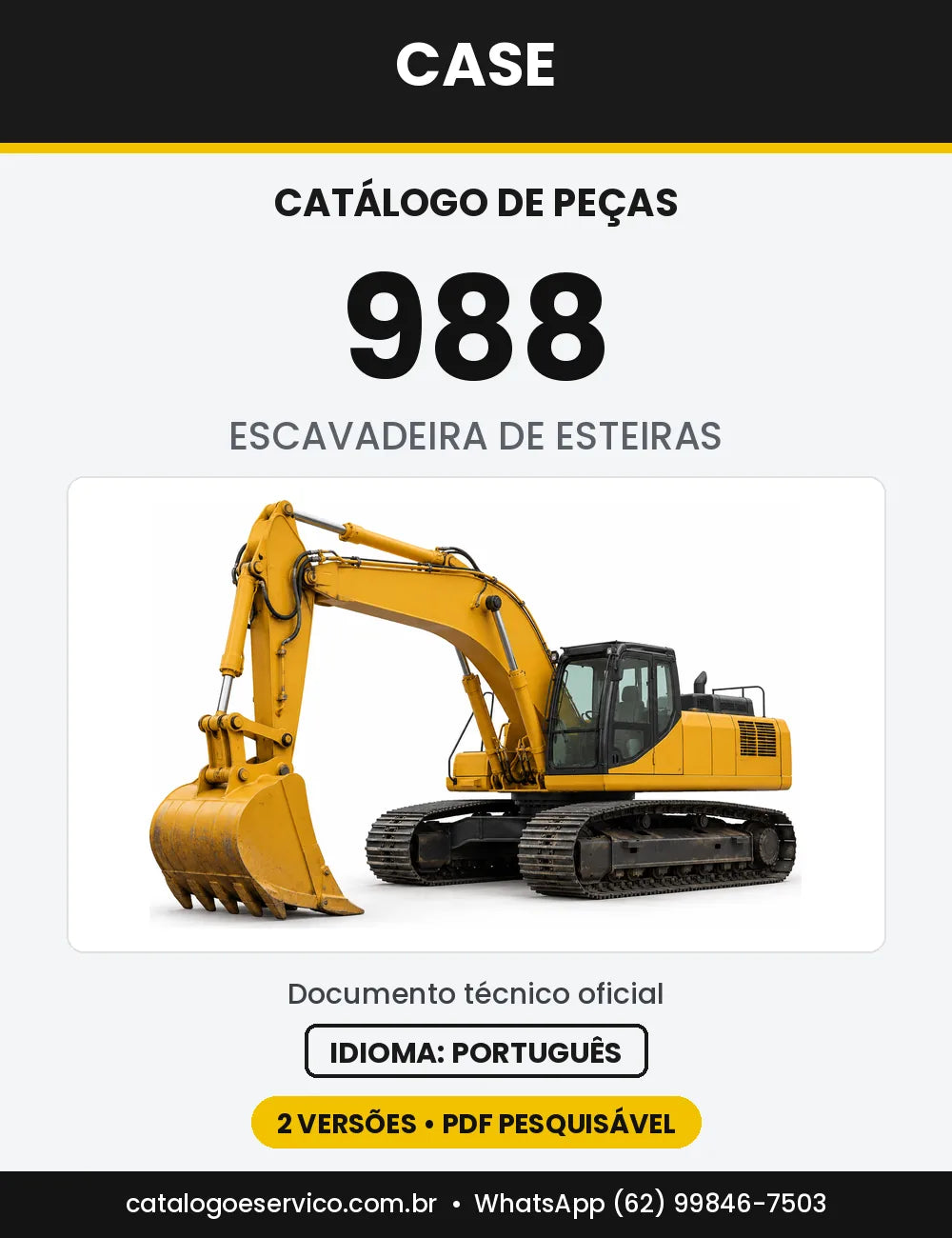 Catálogo de Peças Case 988CK — capa do catálogo em PDF