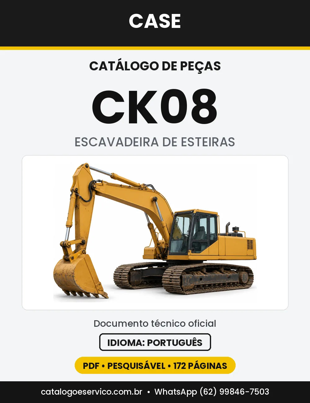 Catálogo de Peças Case CK08 — capa do catálogo em PDF