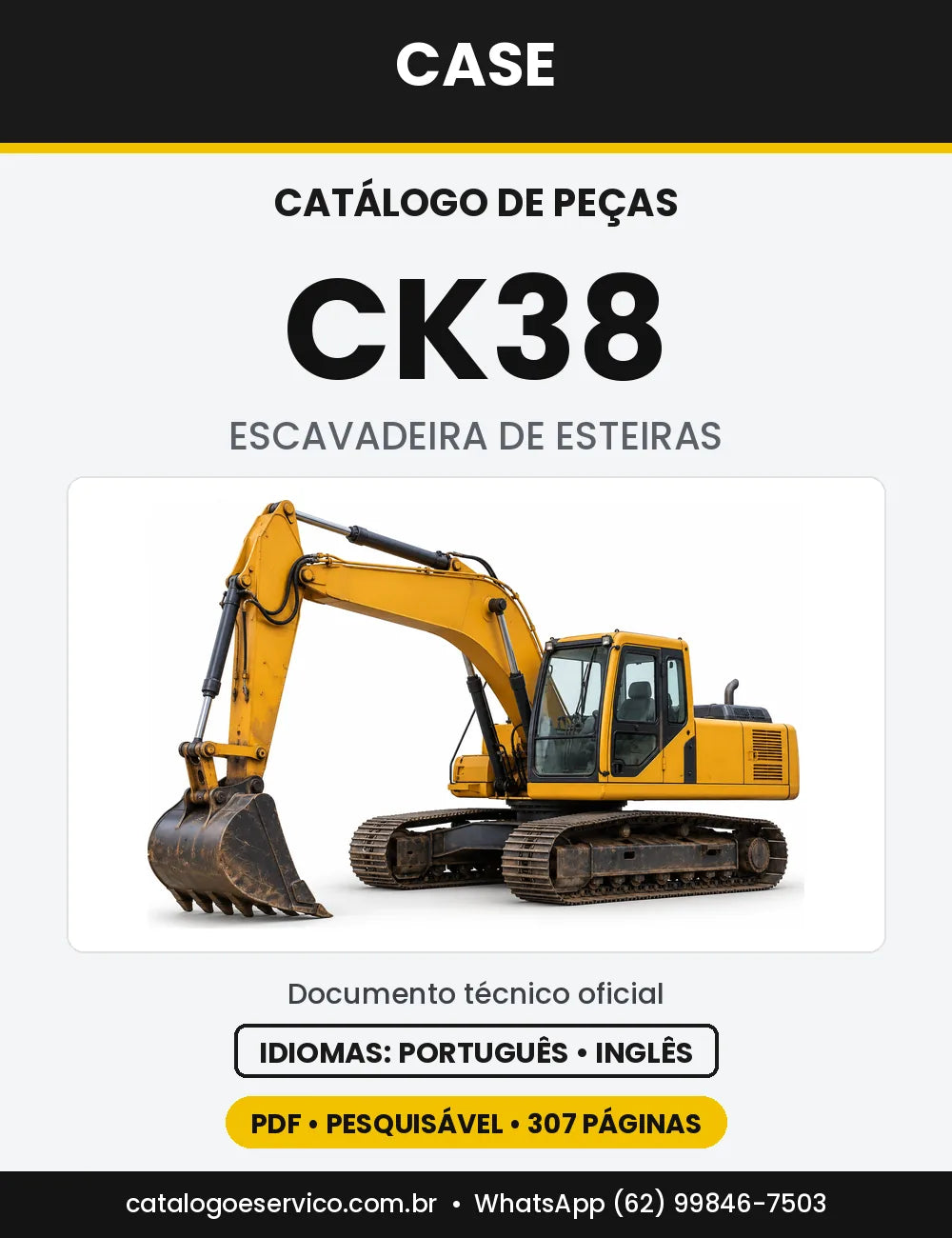Catálogo de Peças Case CK38 — capa do catálogo em PDF