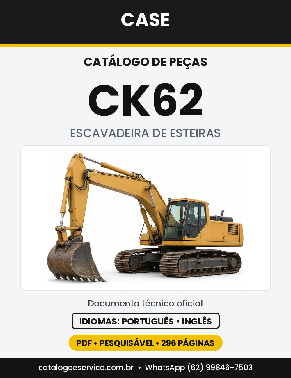 Catálogo de Peças Case CK62 — capa do catálogo em PDF
