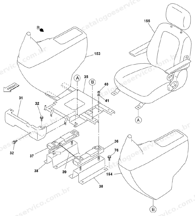 Catálogo de Peças Case CX160 — vista explodida de peças, imagem 3