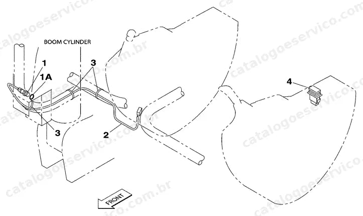 Catálogo de Peças Case CX180 — vista explodida de peças, imagem 2