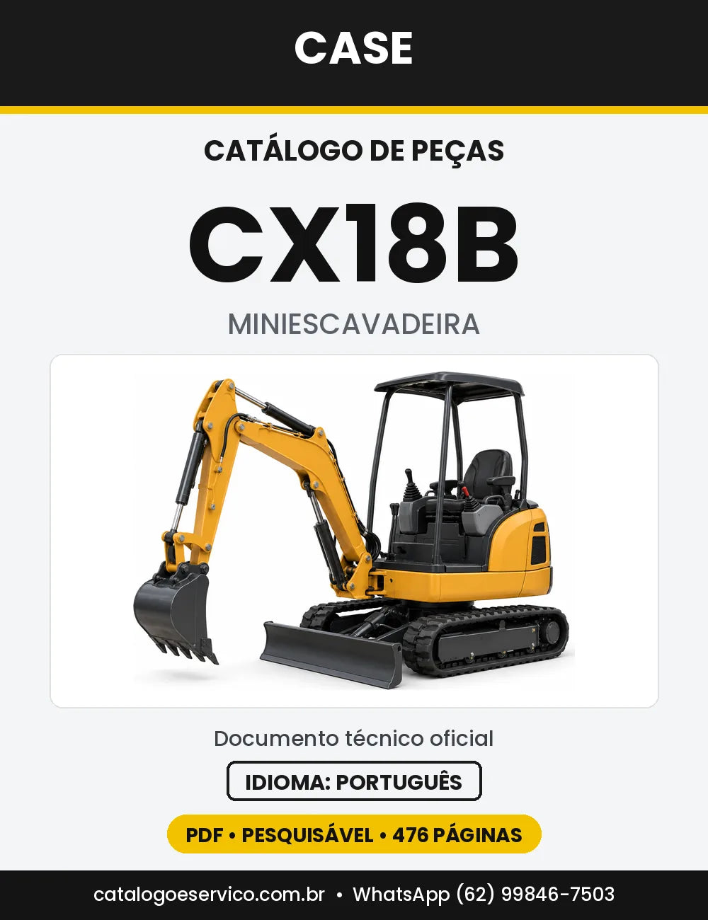 Catálogo de Peças Case CX18B e CX18B Série 2 — versão CX18B — a partir de 06/2003