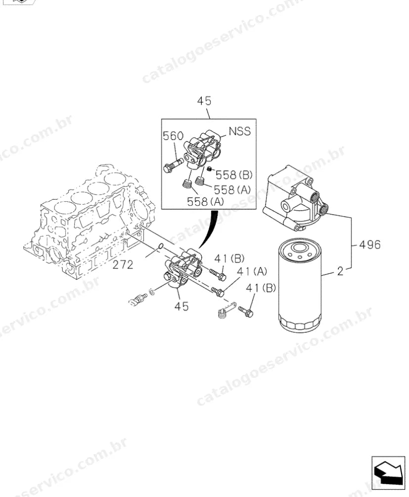Catálogo de Peças Case CX235C SR — vista explodida de peças, imagem 1