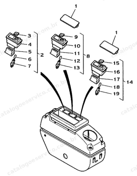 Catálogo de Peças Case CX31 — vista explodida de peças, imagem 3