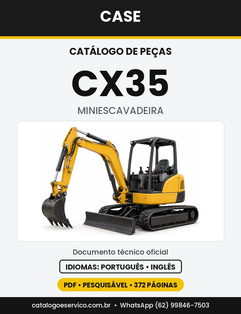 Catálogo de Peças Case CX35 — capa do catálogo em PDF