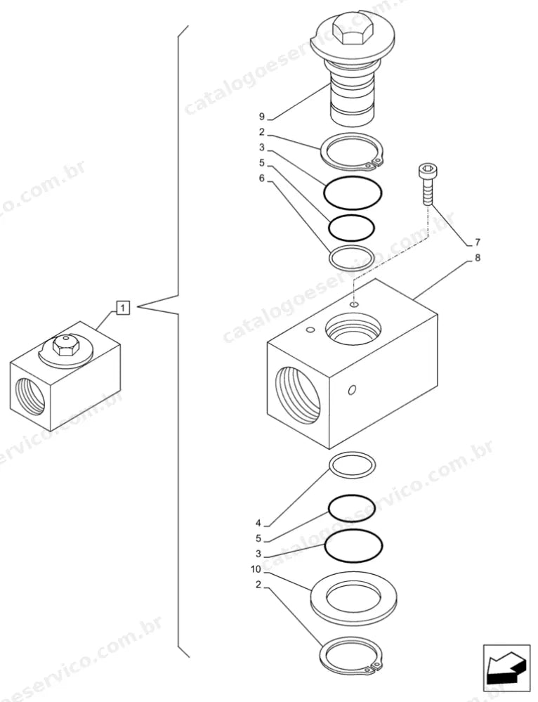 Catálogo de Peças Case CX350D (LC, NLC) — vista explodida de peças, imagem 2