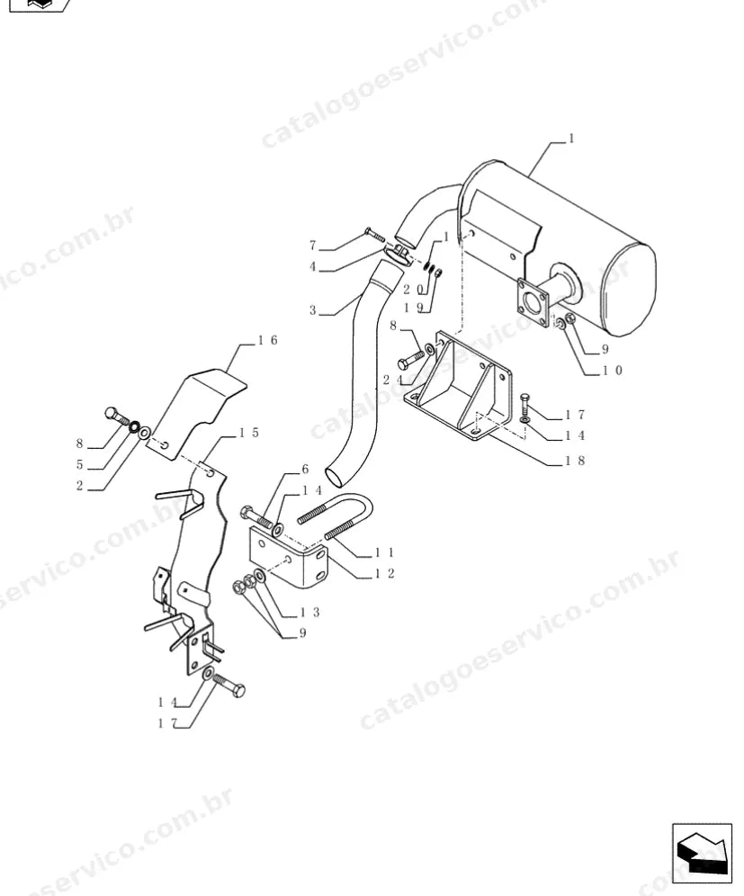 Catálogo de Peças Case CX35B Series 2 — vista explodida de peças, imagem 1