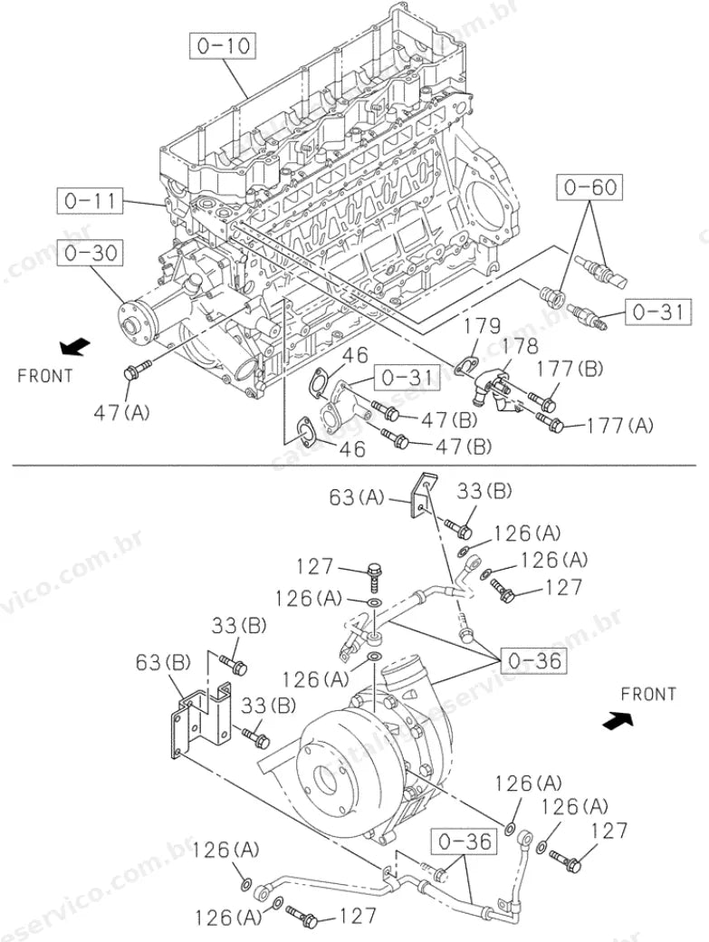 Catálogo de Peças Case CX370C — vista explodida de peças, imagem 1