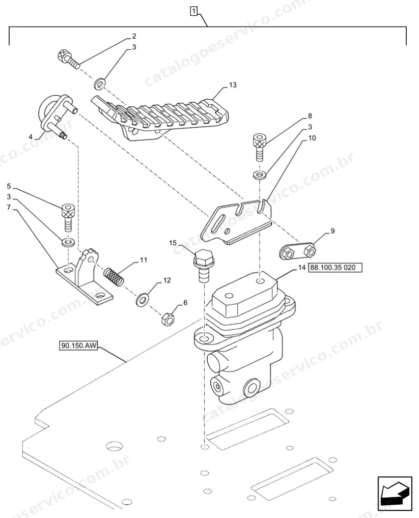 Catálogo de Peças Case CX500D (LC, RTC) — vista explodida de peças, imagem 4
