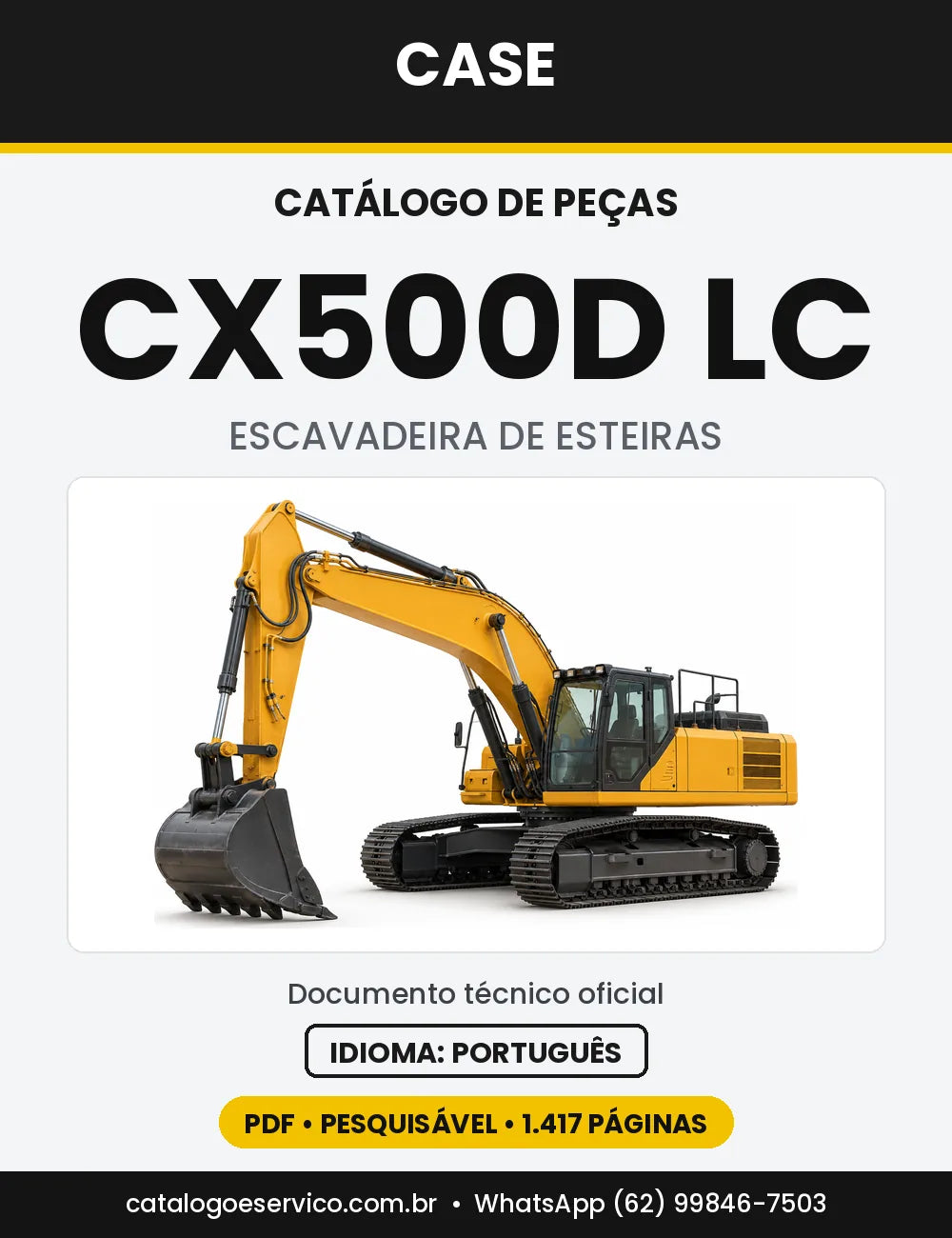 Catálogo de Peças Case CX500D (LC, RTC) — versão CX500D LC — Tier 4B Europa