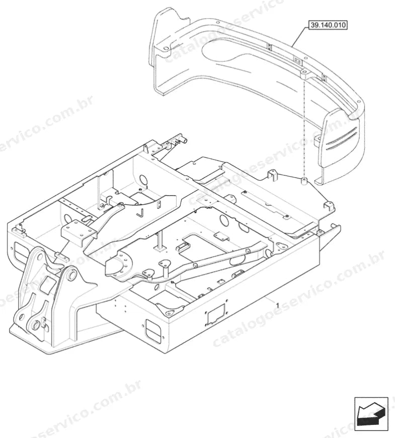 Catálogo de Peças Case CX57C — vista explodida de peças, imagem 4