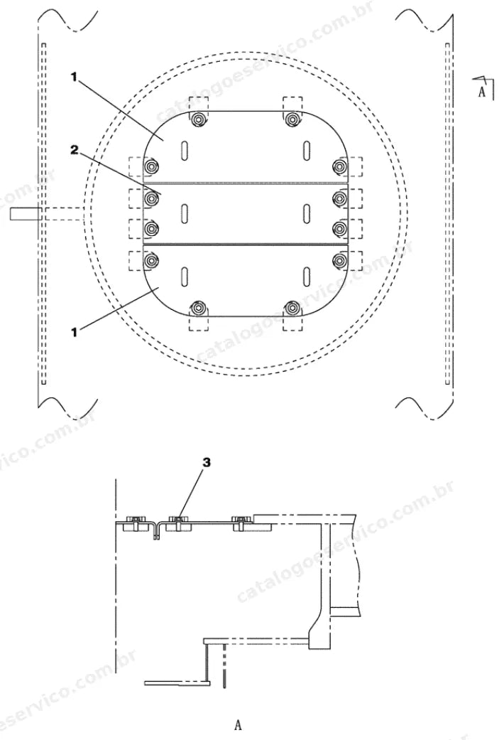 Catálogo de Peças Case CX700 — vista explodida de peças, imagem 2