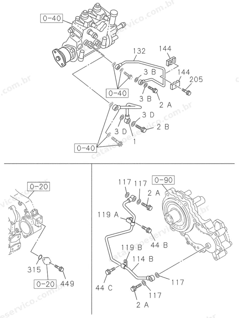 Catálogo de Peças Case CX700B — vista explodida de peças, imagem 1