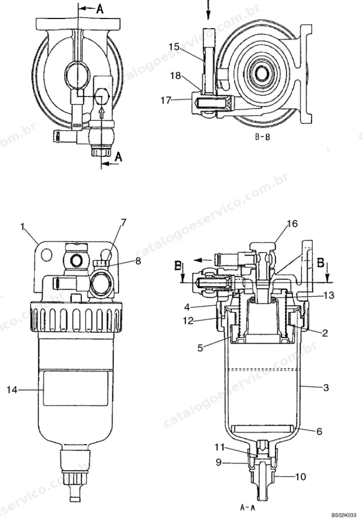 Catálogo de Peças Case CX800 — vista explodida de peças, imagem 1