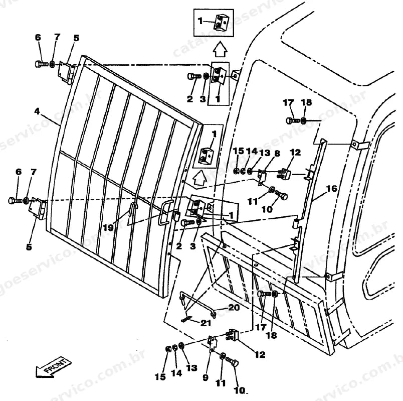 Catálogo de Peças Case CX800 — vista explodida de peças, imagem 3