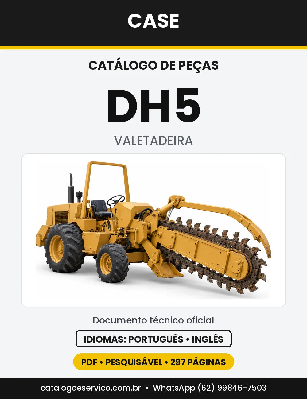 Catálogo de Peças Case DH5 — capa do catálogo em PDF
