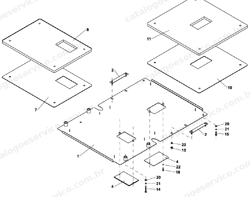 Catálogo de Peças Case SV208 — vista explodida de peças, imagem 4