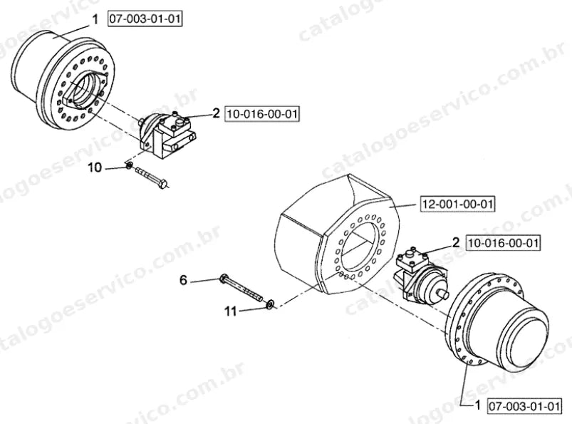 Catálogo de Peças Case SV212 — vista explodida de peças, imagem 3