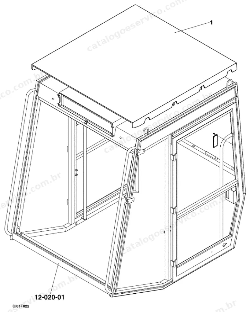 Catálogo de Peças Case SV228 — vista explodida de peças, imagem 4