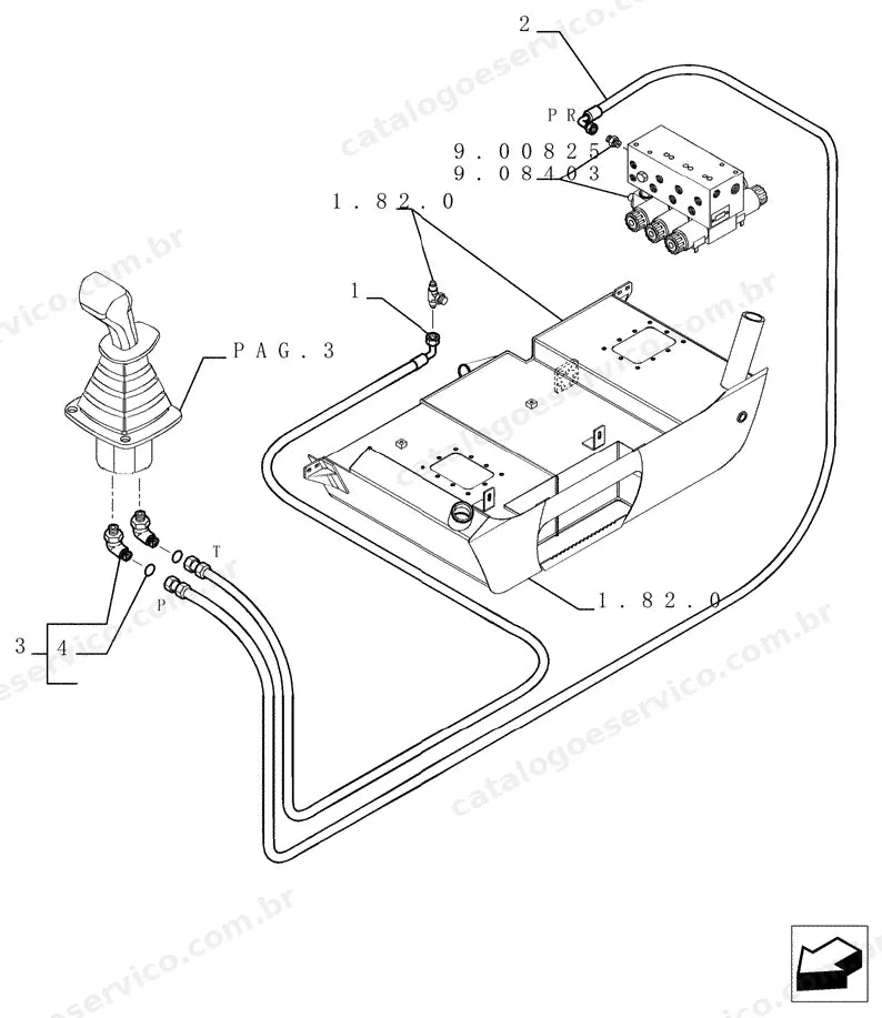 Catálogo de Peças Case TX170-45 (Turbo e Tier 3) — vista explodida de peças, imagem 4